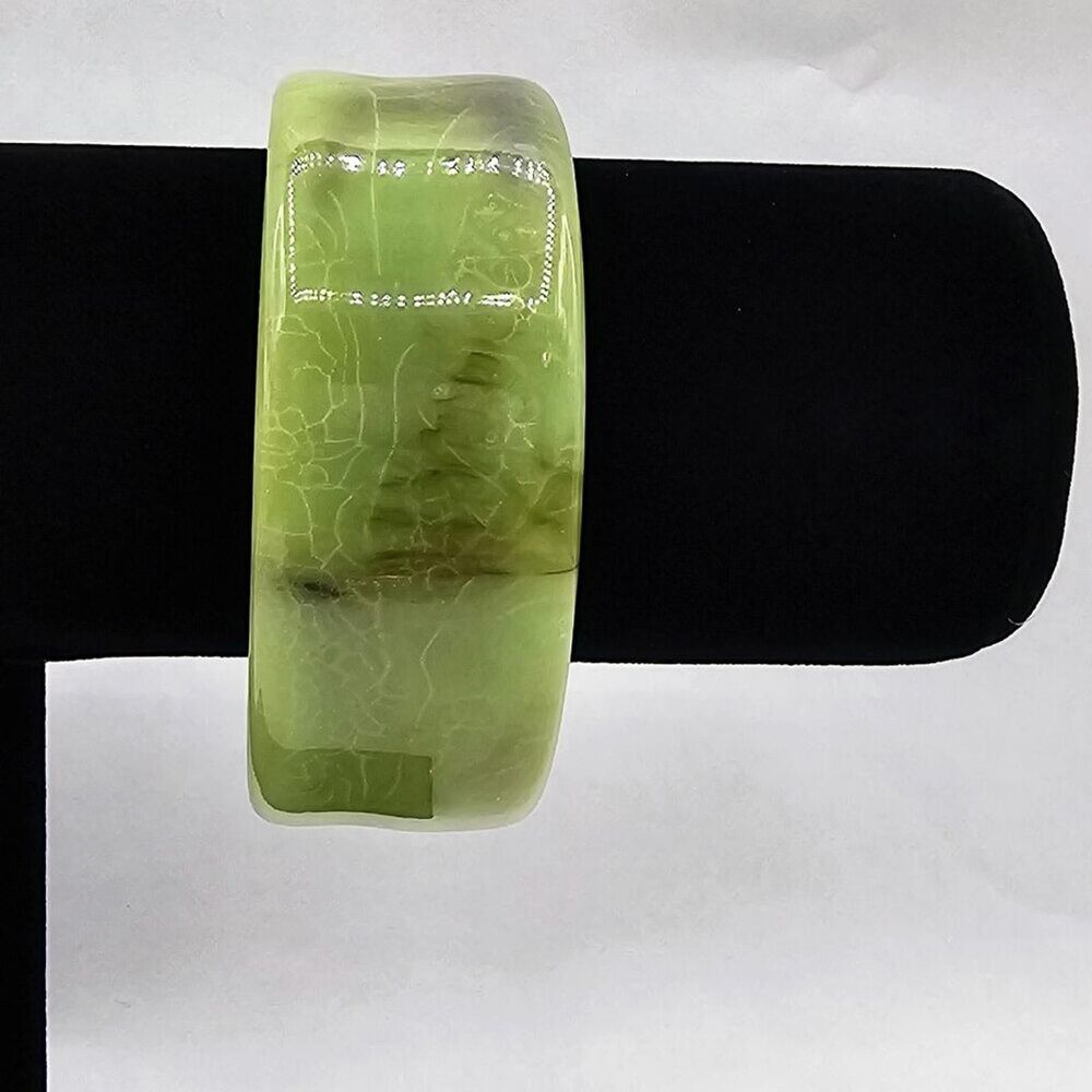 Green Marbled Bangle Bracelet Made in Italy